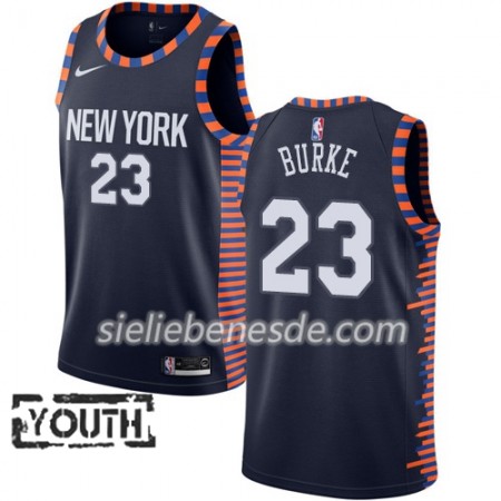 Kinder NBA New York Knicks Trikot Trey Burke 23 2018-19 Nike City Edition Navy Swingman